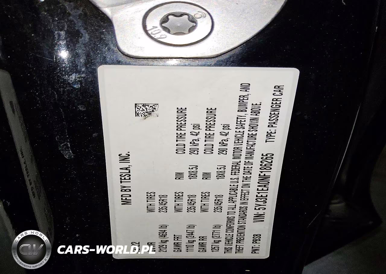 2022 Tesla Model 3 VIN:5YJ3E1EA0NF186265 - 12