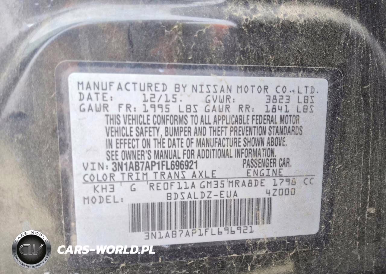 2015 Nissan Sentra Sv VIN:3N1AB7AP1FL696921 - 12