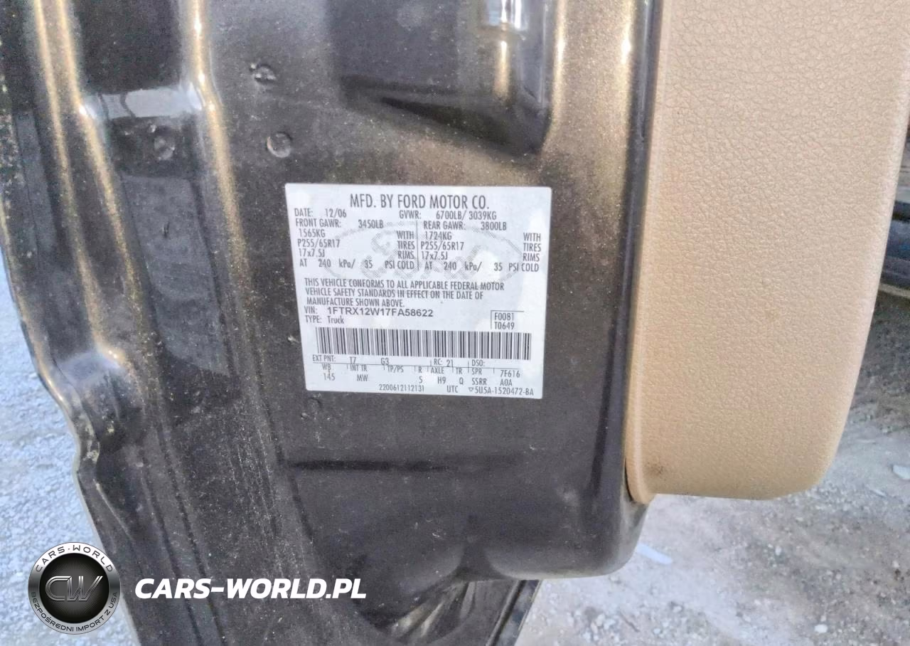 2007 Ford F150 VIN:1FTRX12W17FA58622 - 12