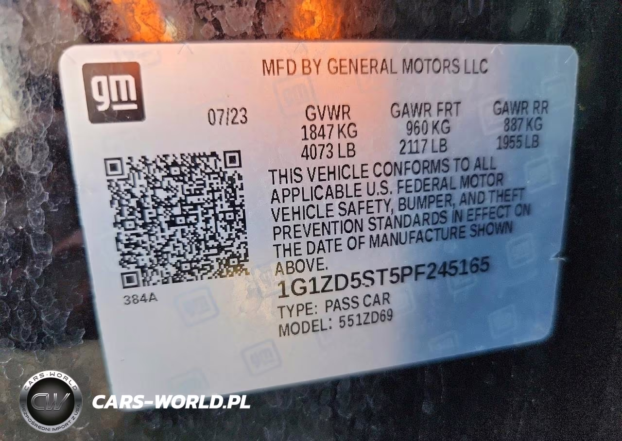 2023 Chevrolet Malibu Lt VIN:1G1ZD5ST5PF245165 - 12