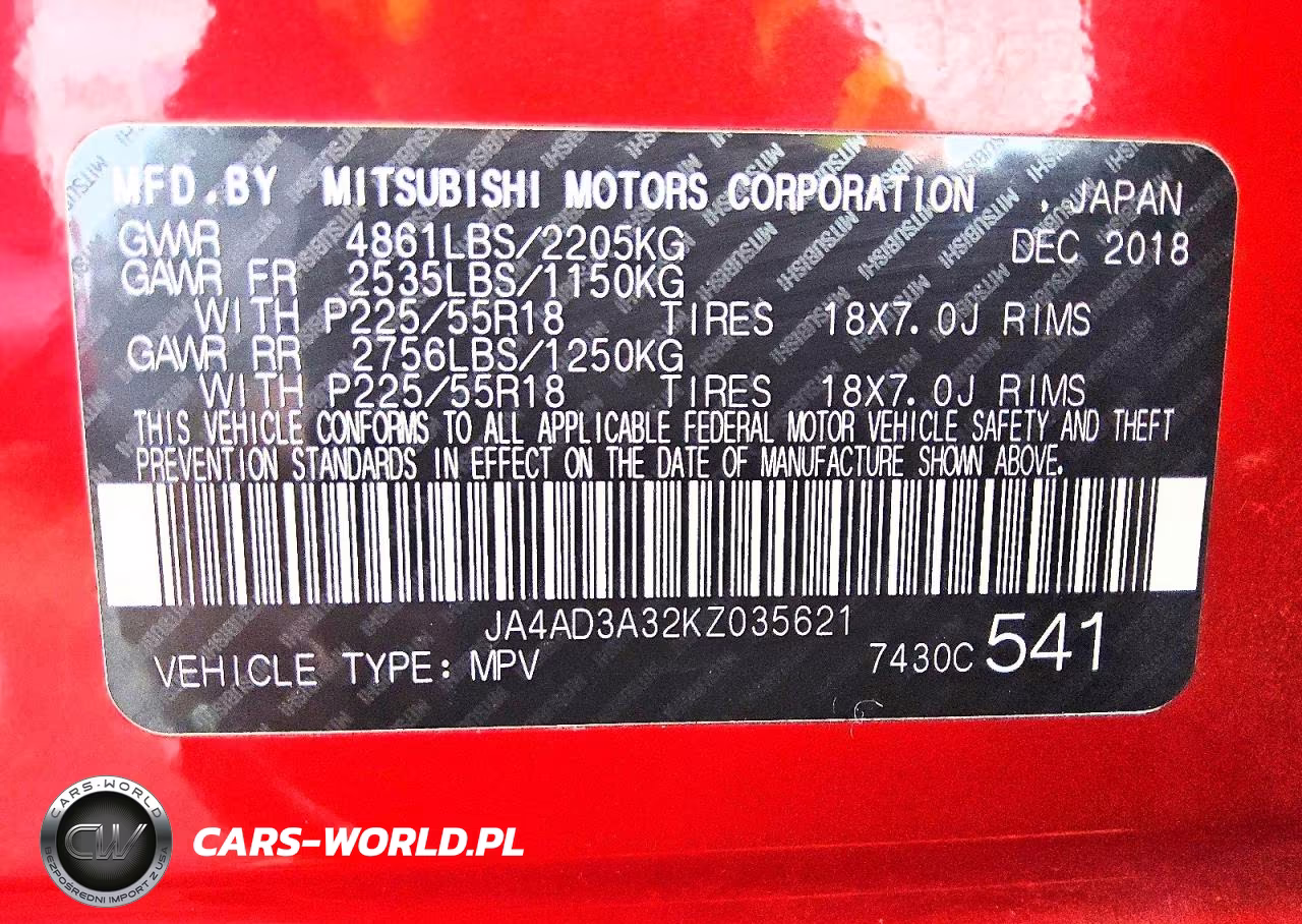 2019 Mitsubishi Outlander Se VIN:JA4AD3A32KZ035621 - 13