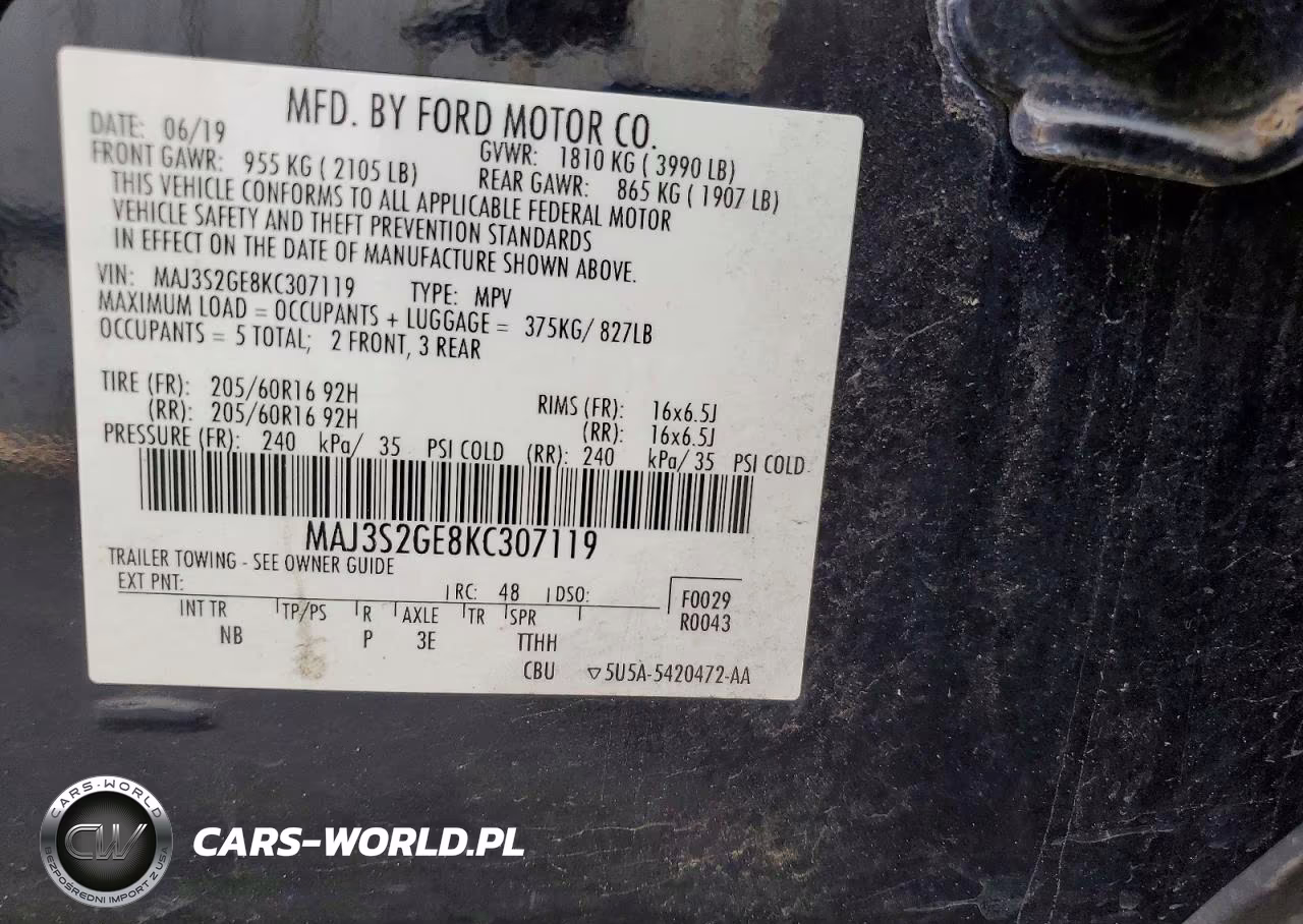 2019 Ford Ecosport Se VIN:MAJ3S2GE8KC307119 - 13