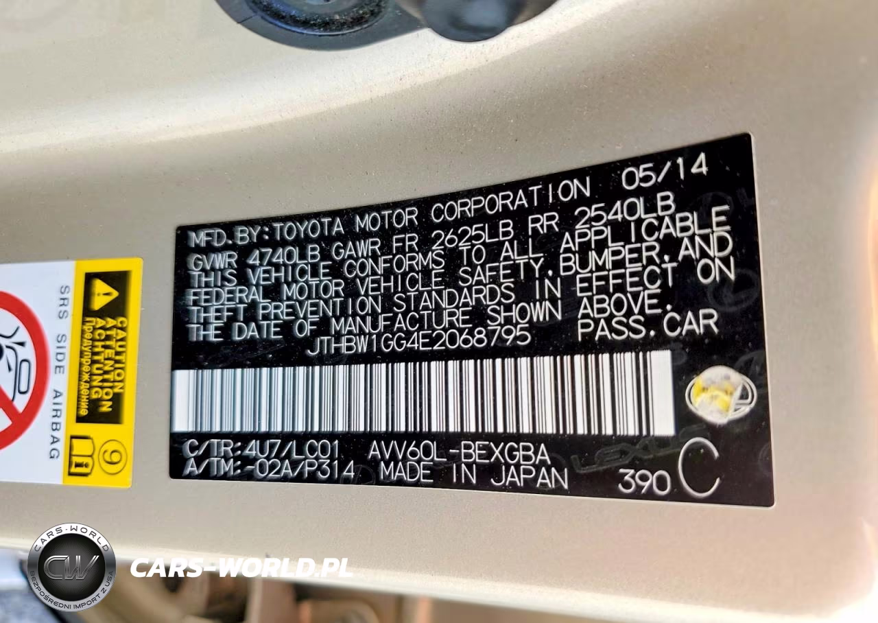 2014 Lexus Es 300H VIN:JTHBW1GG4E2068795 - 12