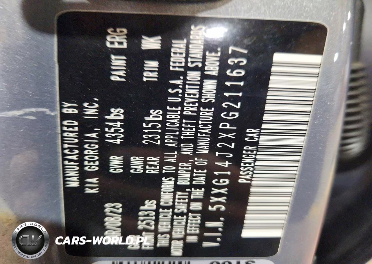 2023 Kia K5 Lxs VIN:5XXG14J2XPG211637 - 12