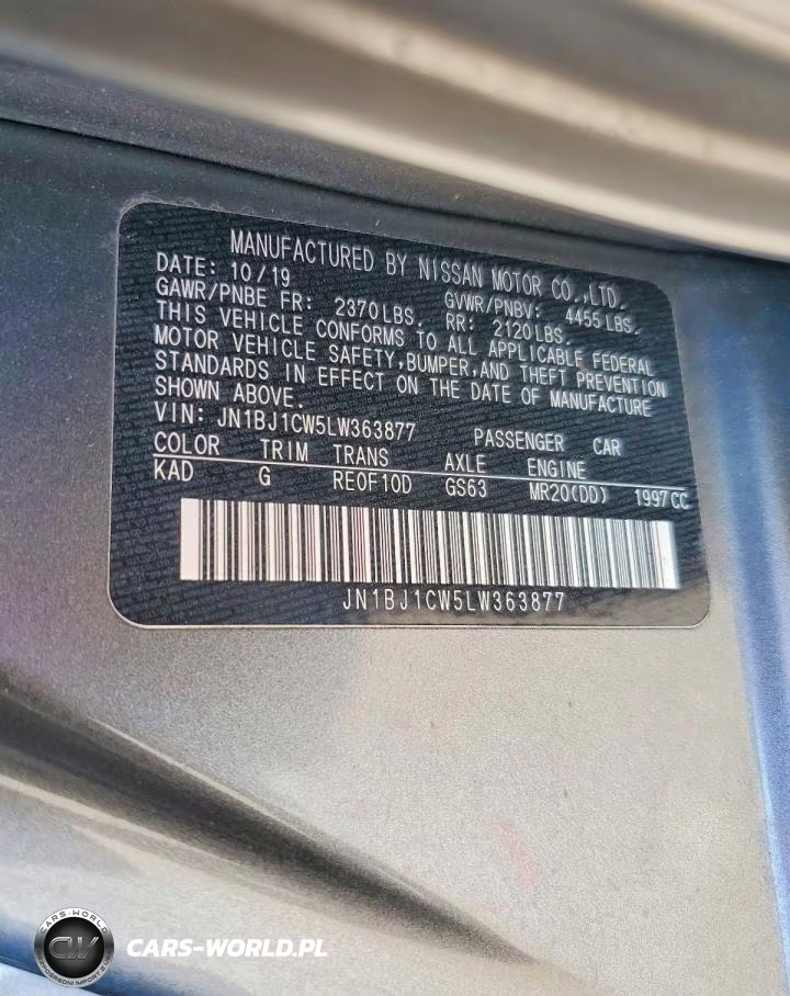 2020 Nissan Rogue Sport Sl VIN:JN1BJ1CW5LW363877 - 13
