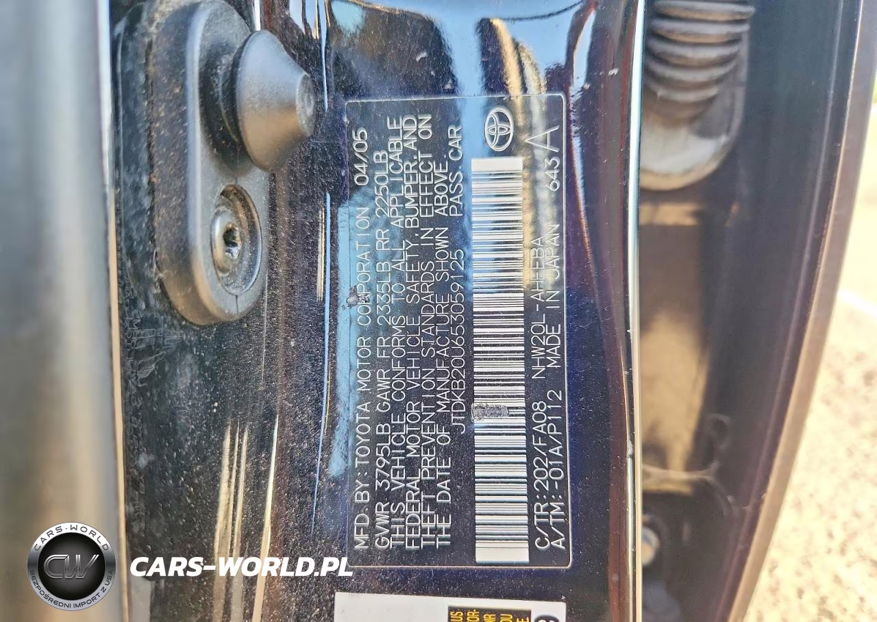 2005 Toyota Prius Base VIN:JTDKB20U653059125 - 12
