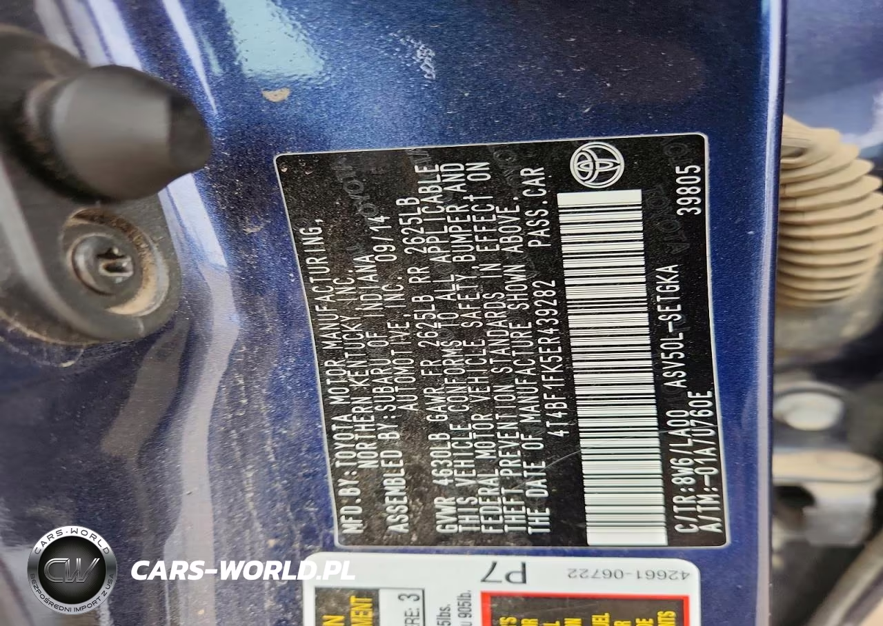 2014 Toyota Camry Xle VIN:4T4BF1FK5ER439282 - 12