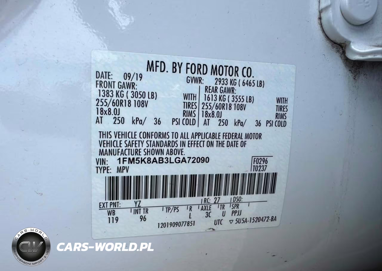2020 Ford Explorer Police Interceptor VIN:1FM5K8AB3LGA72090 - 10