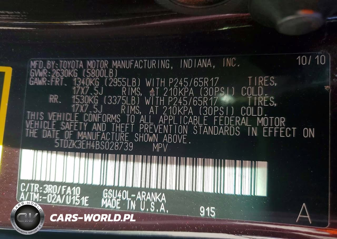 2011 Toyota Highlander Base VIN:5TDZK3EH4BS028739 - 13