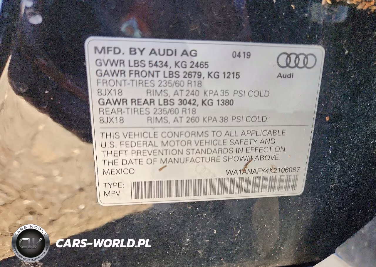 2019 Audi Q5 Premium VIN:WA1ANAFY4K2106087 - 13