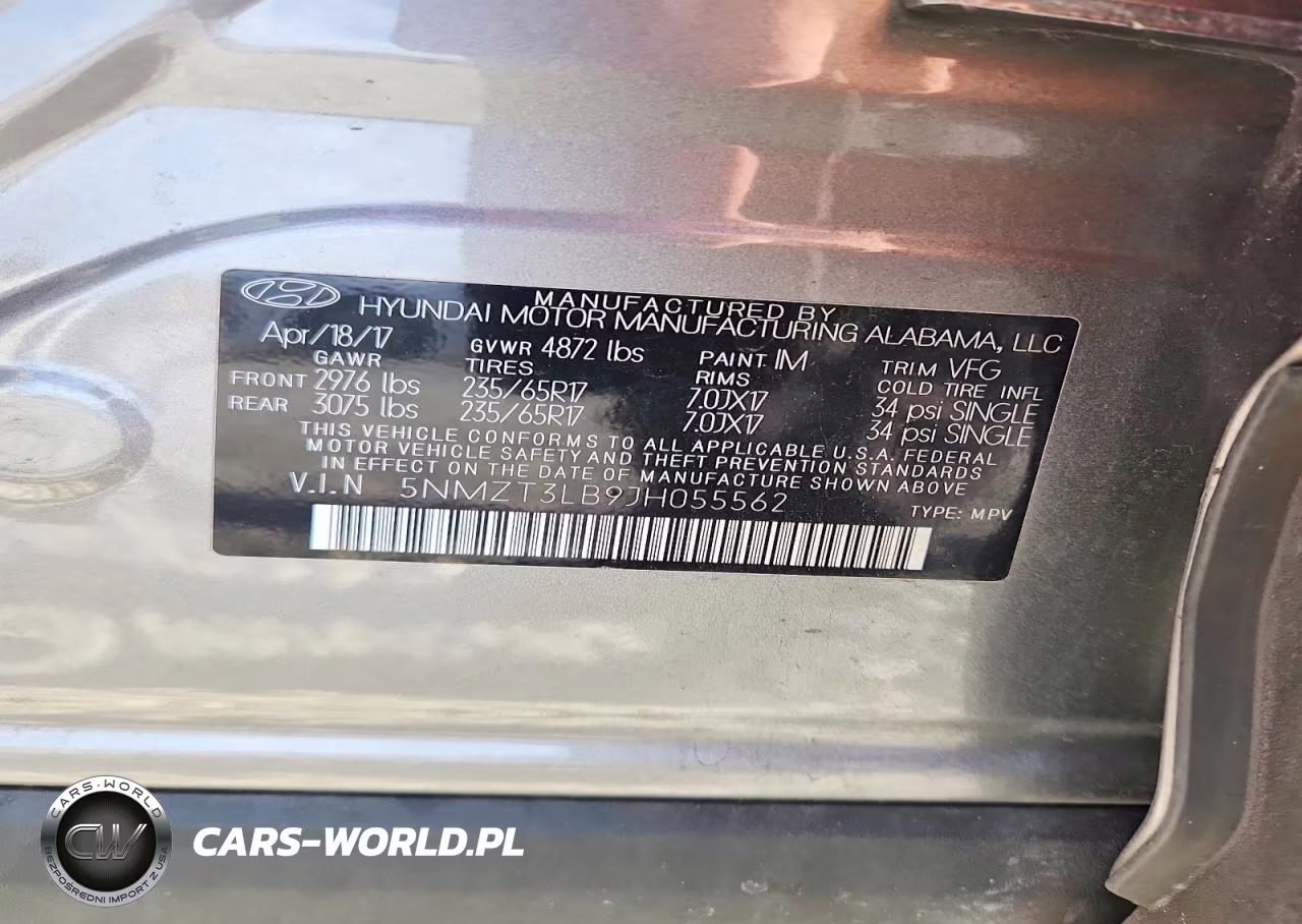 2018 Hyundai Santa Fe Sport 2.4L VIN:5NMZT3LB9JH055562 - 13