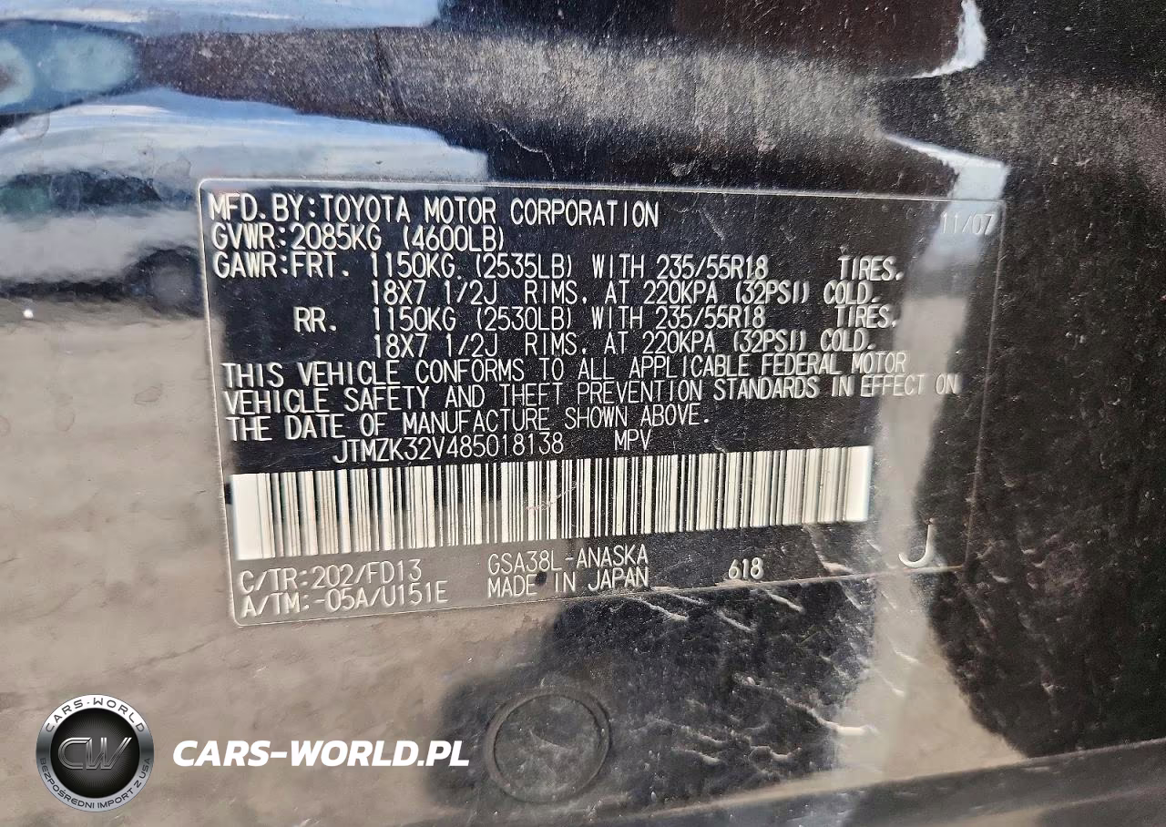 2008 Toyota Rav4 Sport VIN:JTMZK32V485018138 - 13