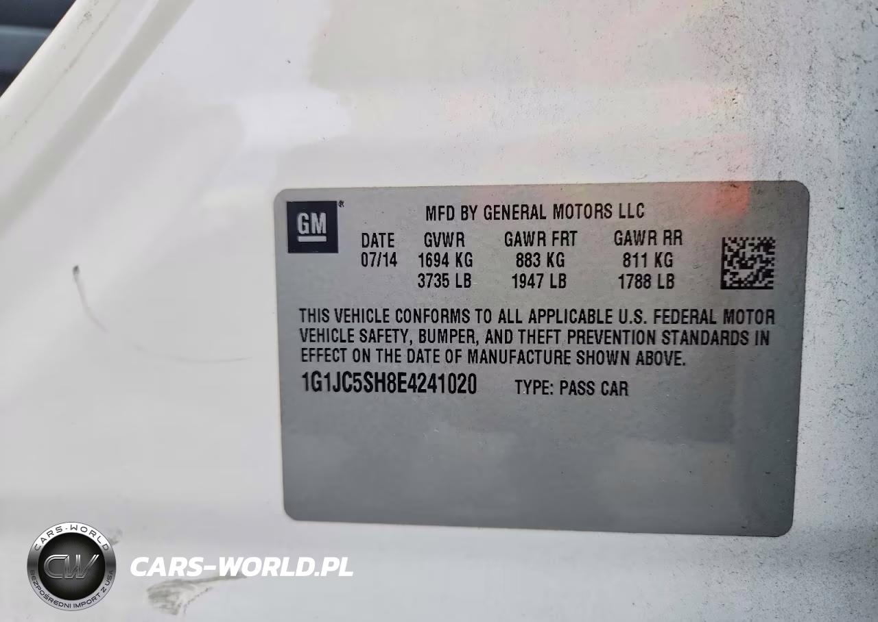 2014 Chevrolet Sonic Lt VIN:1G1JC5SH8E4241020 - 13