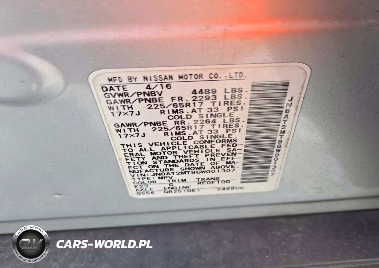 2017 Nissan Rogue S VIN:JN8AT2MT8GW001307 - 14