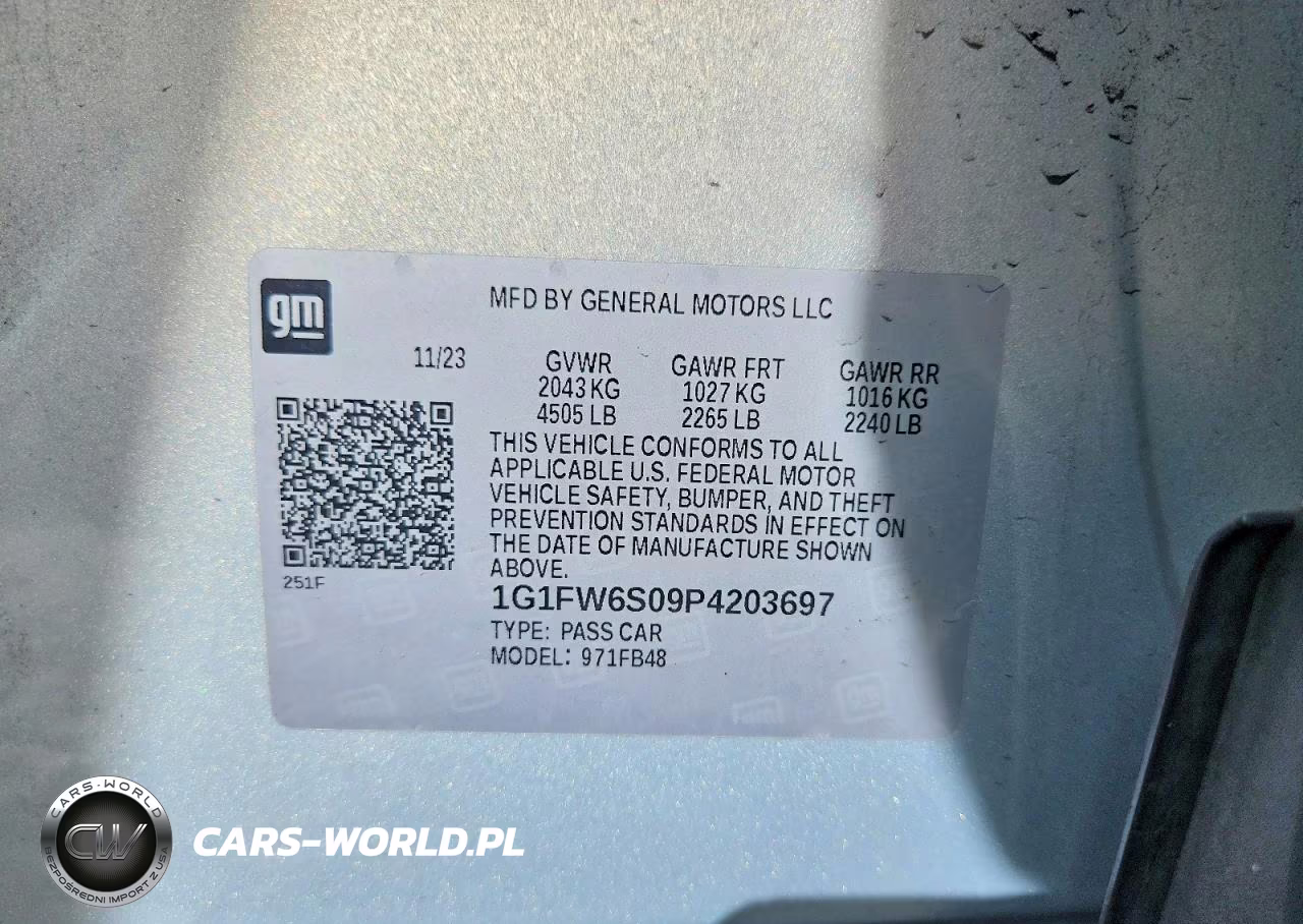 2023 Chevrolet Bolt Ev 1Lt VIN:1G1FW6S09P4203697 - 12