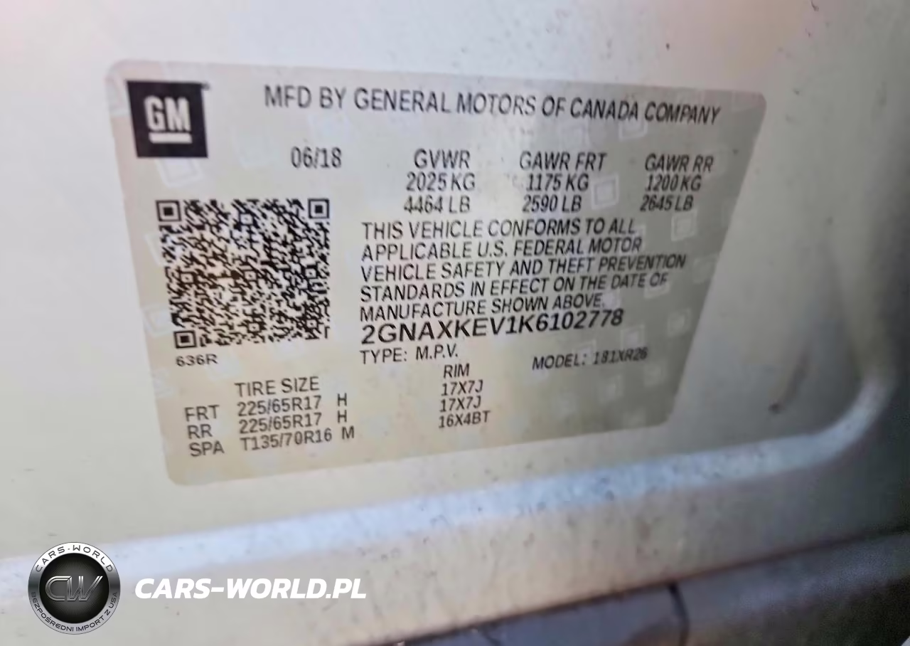 2019 Chevrolet Equinox Lt VIN:2GNAXKEV1K6102778 - 13