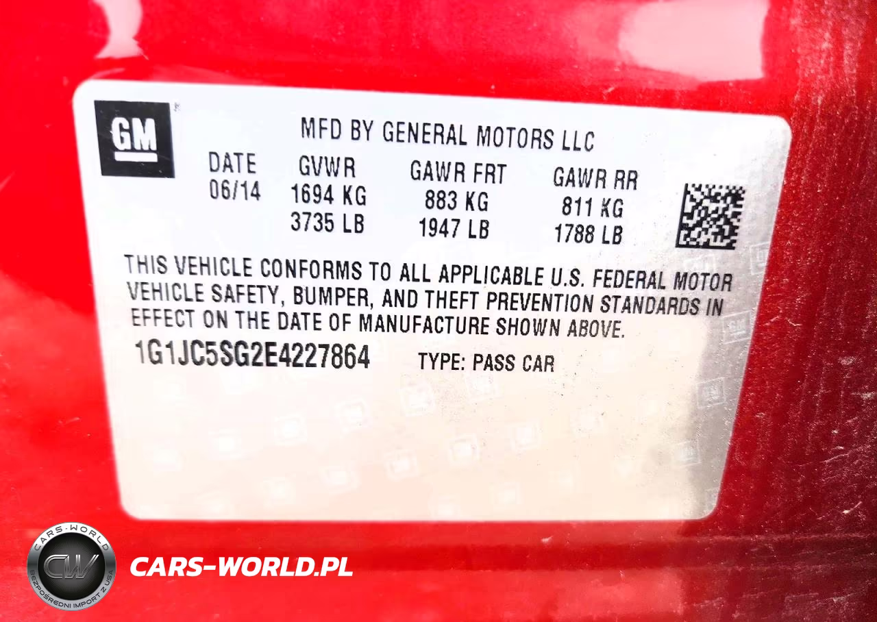 2014 Chevrolet Sonic Lt VIN:1G1JC5SG2E4227864 - 12