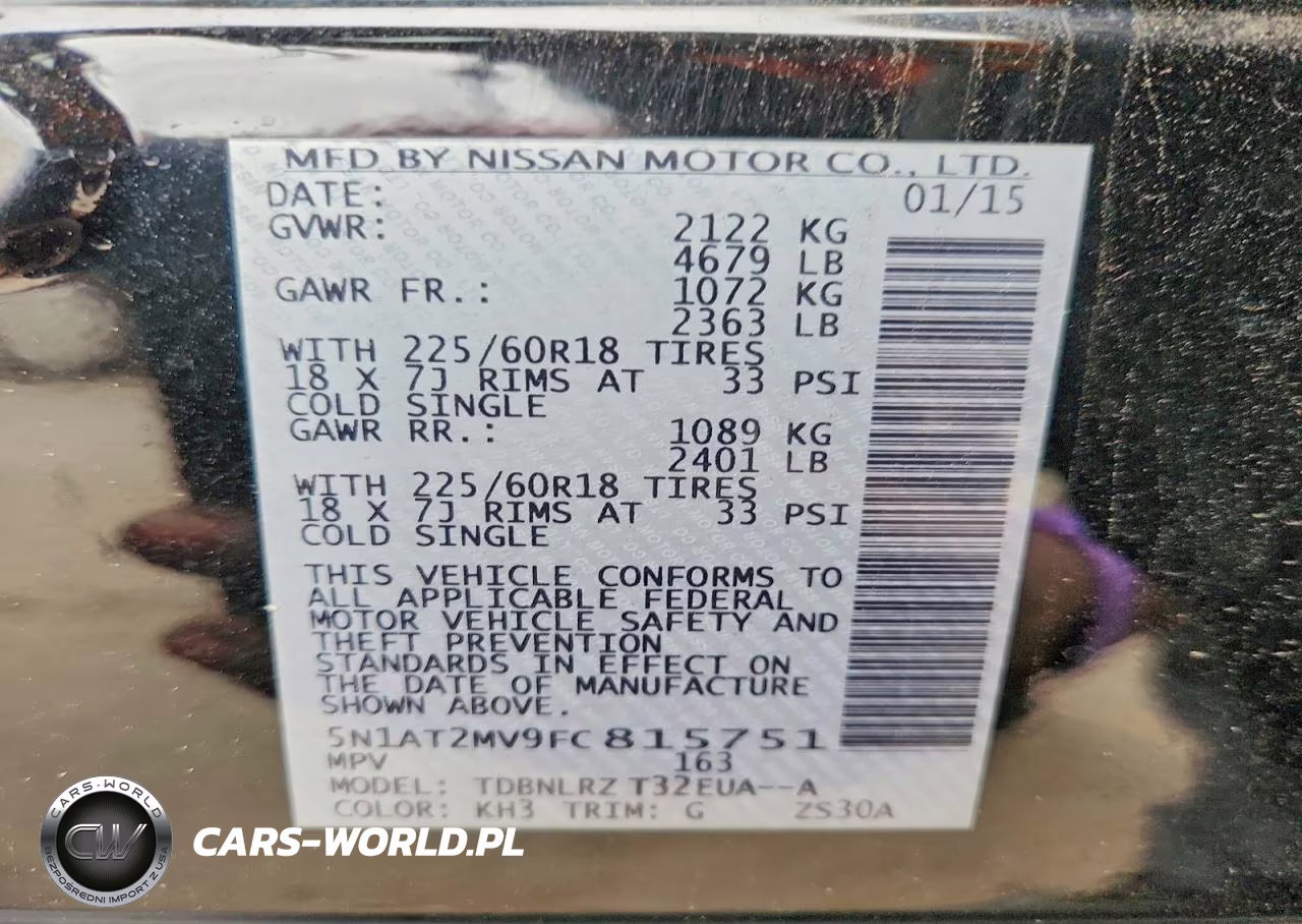 2015 Nissan Rogue Sl VIN:5N1AT2MV9FC815751 - 12