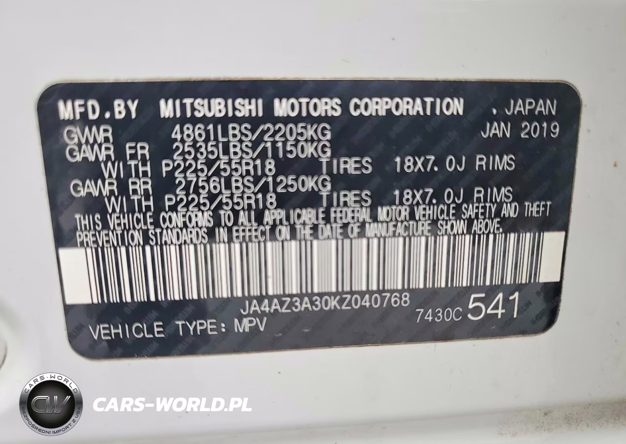 2019 Mitsubishi Outlander Se VIN:JA4AZ3A30KZ040768 - 13