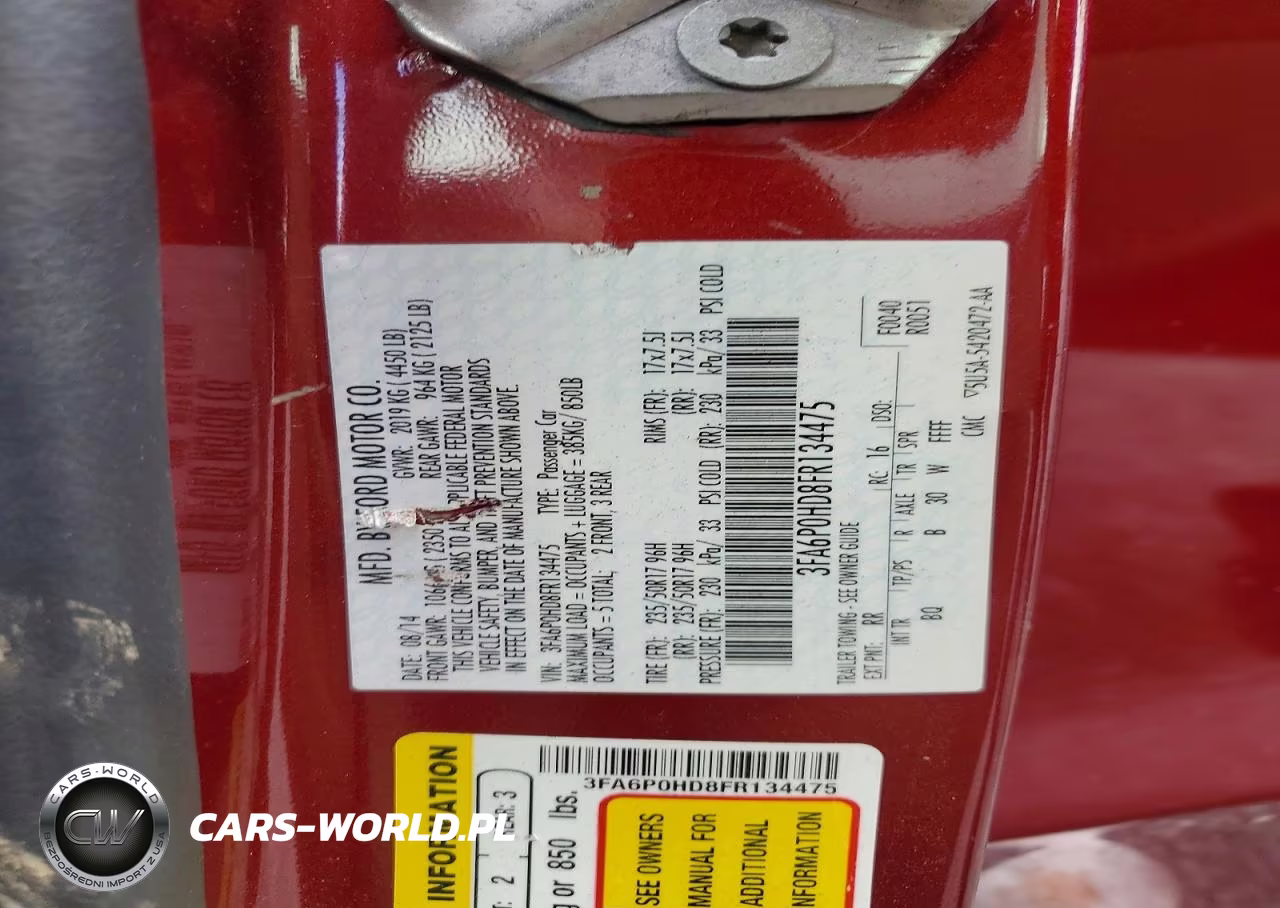 2015 Ford Fusion Se VIN:3FA6P0HD8FR134475 - 12