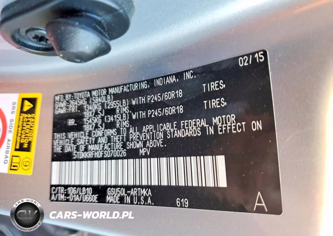 2015 Toyota Highlander Xle VIN:5TDKKRFH0FS070026 - 13