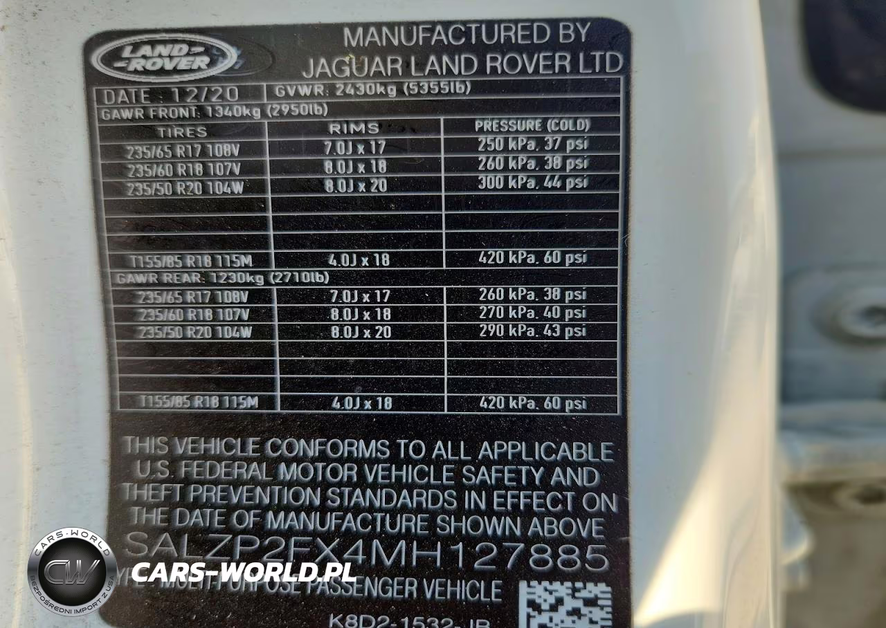 2021 Land Rover Range Rover Evoque Se VIN:SALZP2FX4MH127885 - 13