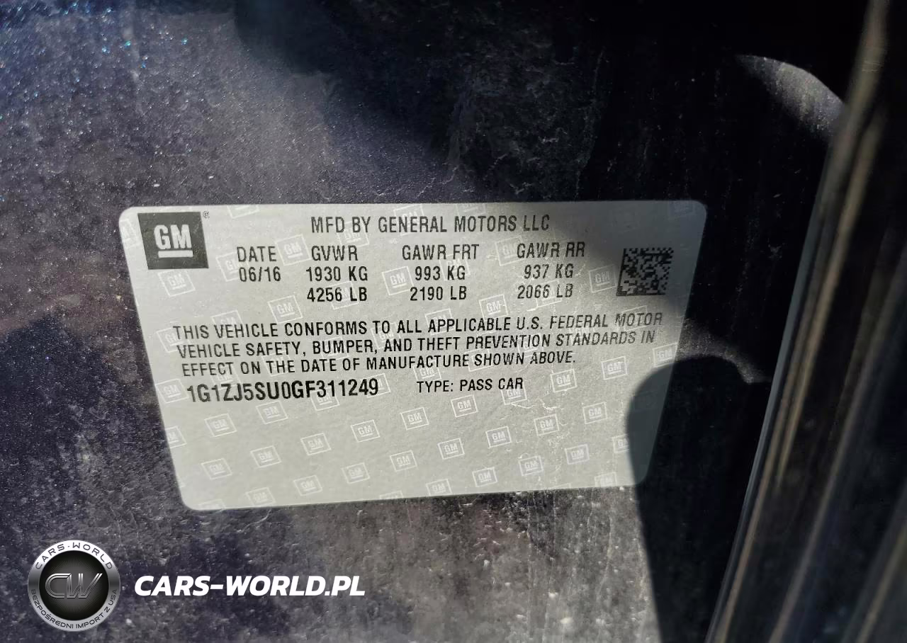 2016 Chevrolet Malibu Hybrid VIN:1G1ZJ5SU0GF311249 - 12