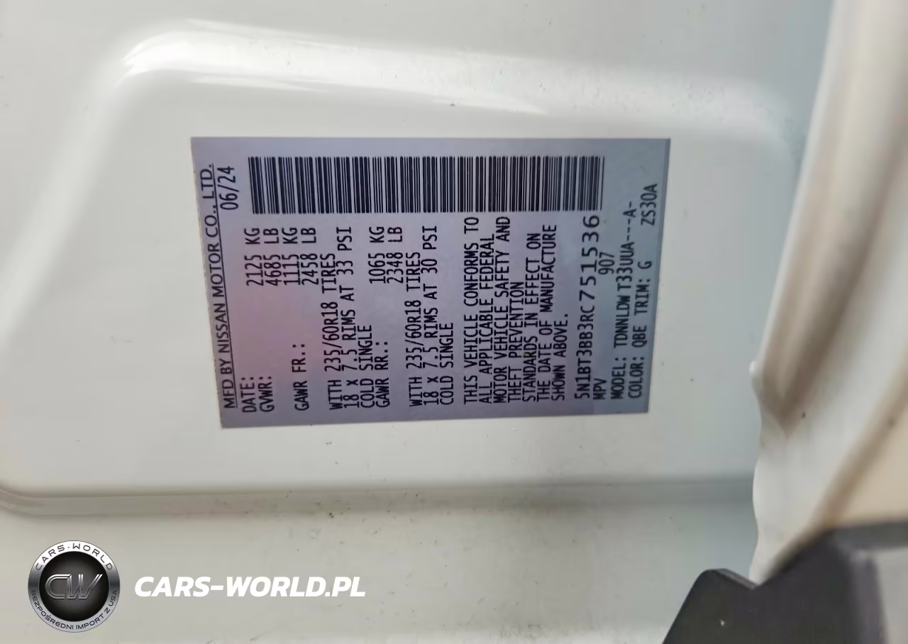 2024 Nissan Rogue Sv VIN:5N1BT3BB3RC751536 - 13