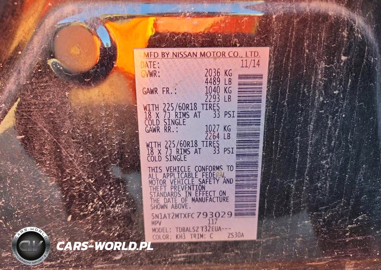 2015 Nissan Rogue Sl VIN:5N1AT2MTXFC793029 - 13