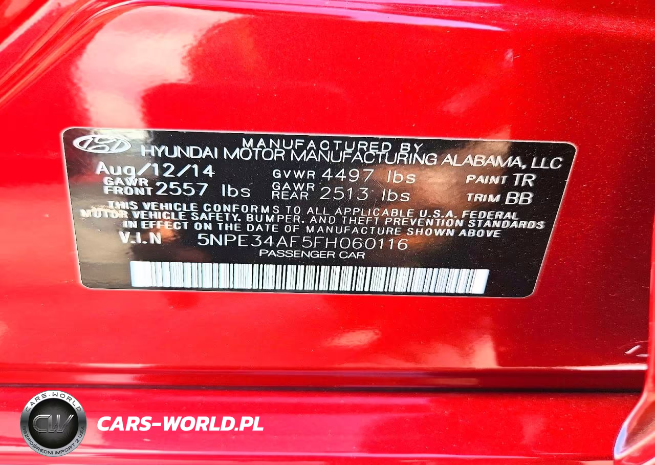 2015 Hyundai Sonata Limited VIN:5NPE34AF5FH060116 - 12