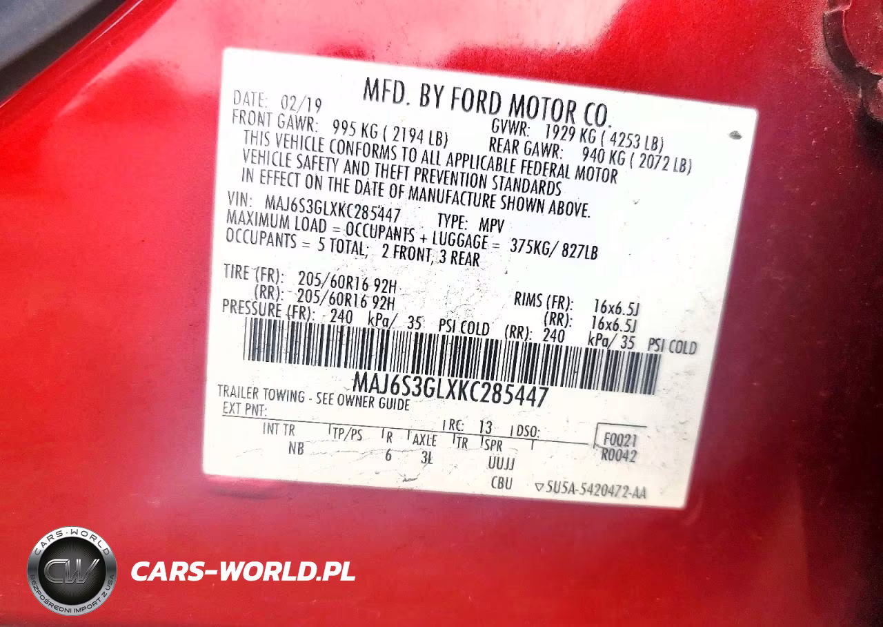 2019 Ford Ecosport Se VIN:MAJ6S3GLXKC285447 - 13