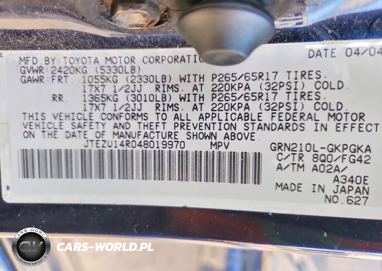 2004 Toyota 4Runner Sr5 VIN:JTEZU14R048019970 - 13