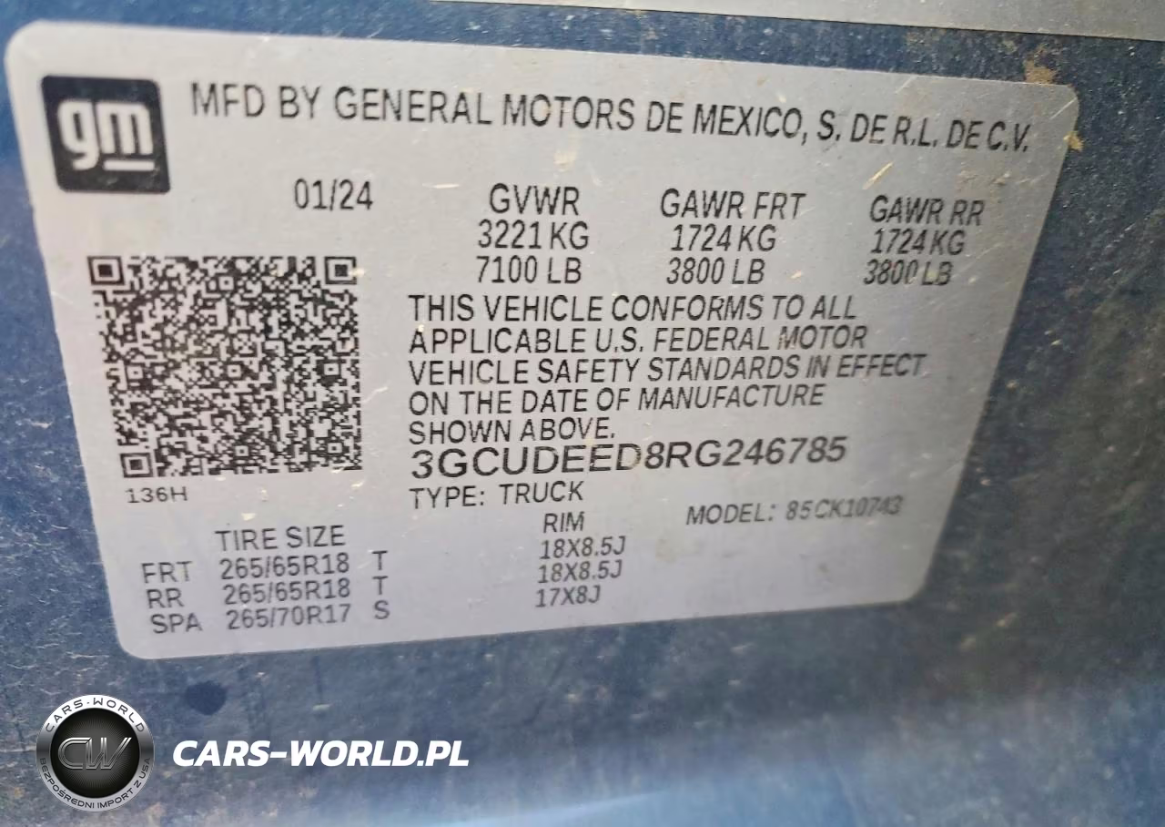 2024 Chevrolet Silverado K1500 Rst VIN:3GCUDEED8RG246785 - 12