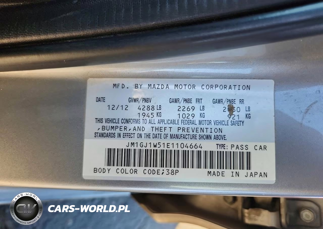 2014 Mazda 6 Grand Touring VIN:JM1GJ1W51E1104664 - 13