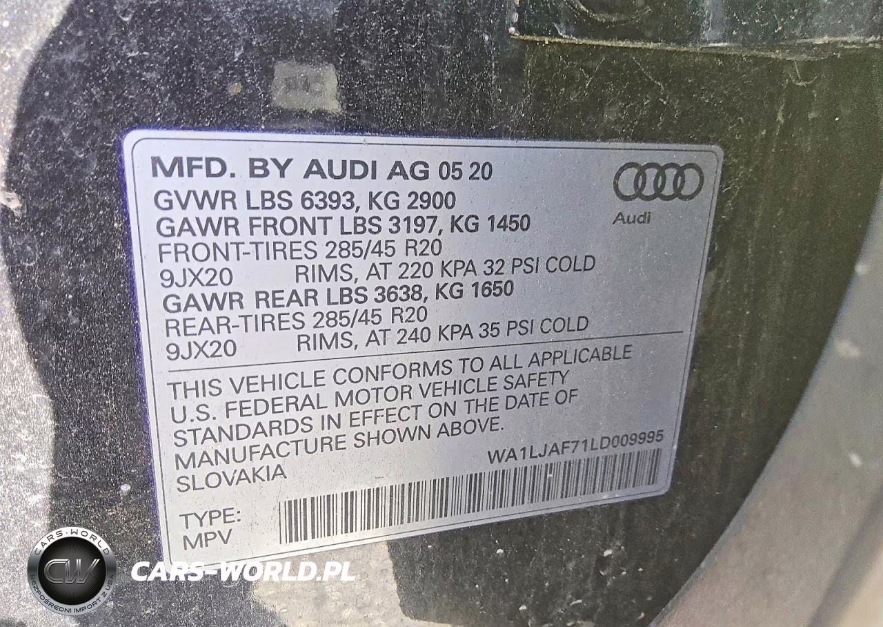 2020 Audi Q7 Premium Plus VIN:WA1LJAF71LD009995 - 13