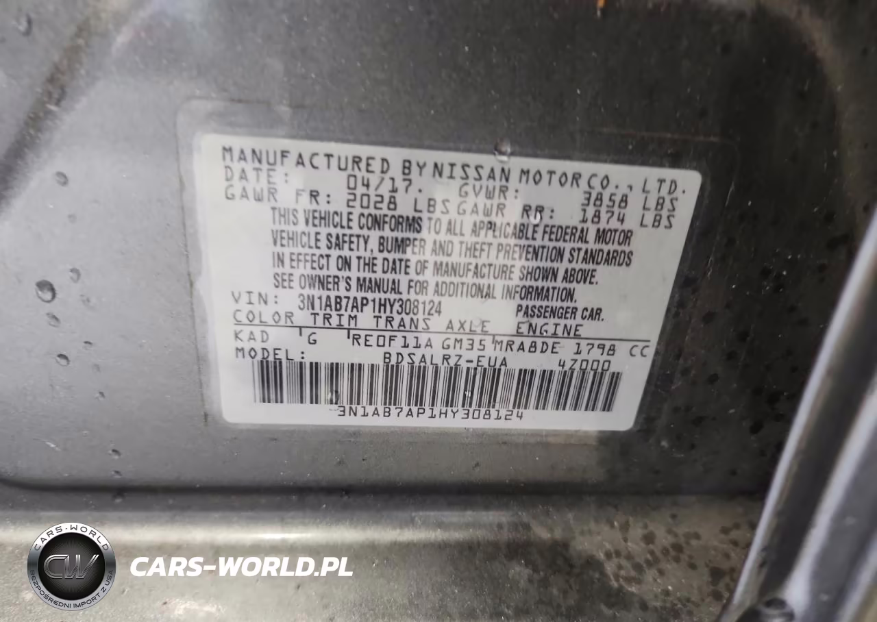 2017 Nissan Sentra Sr VIN:3N1AB7AP1HY308124 - 13
