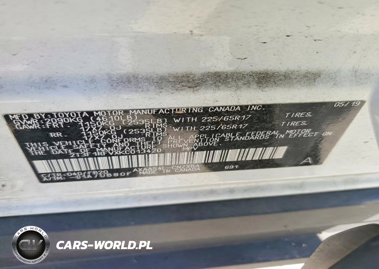 2019 Toyota Rav4 Le VIN:2T3F1RFVXKC013420 - 12