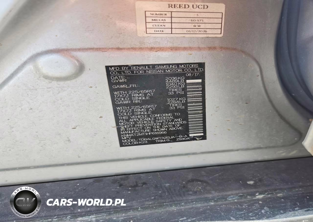 2017 Nissan Rogue Sv VIN:KNMAT2MT1HP616966 - 13