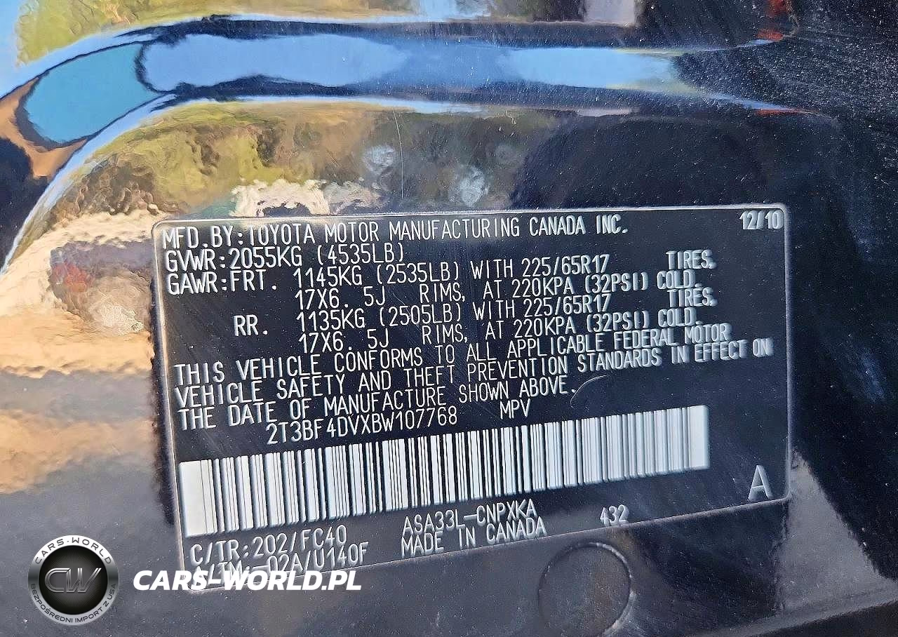 2011 Toyota Rav4 VIN:2T3BF4DVXBW107768 - 13