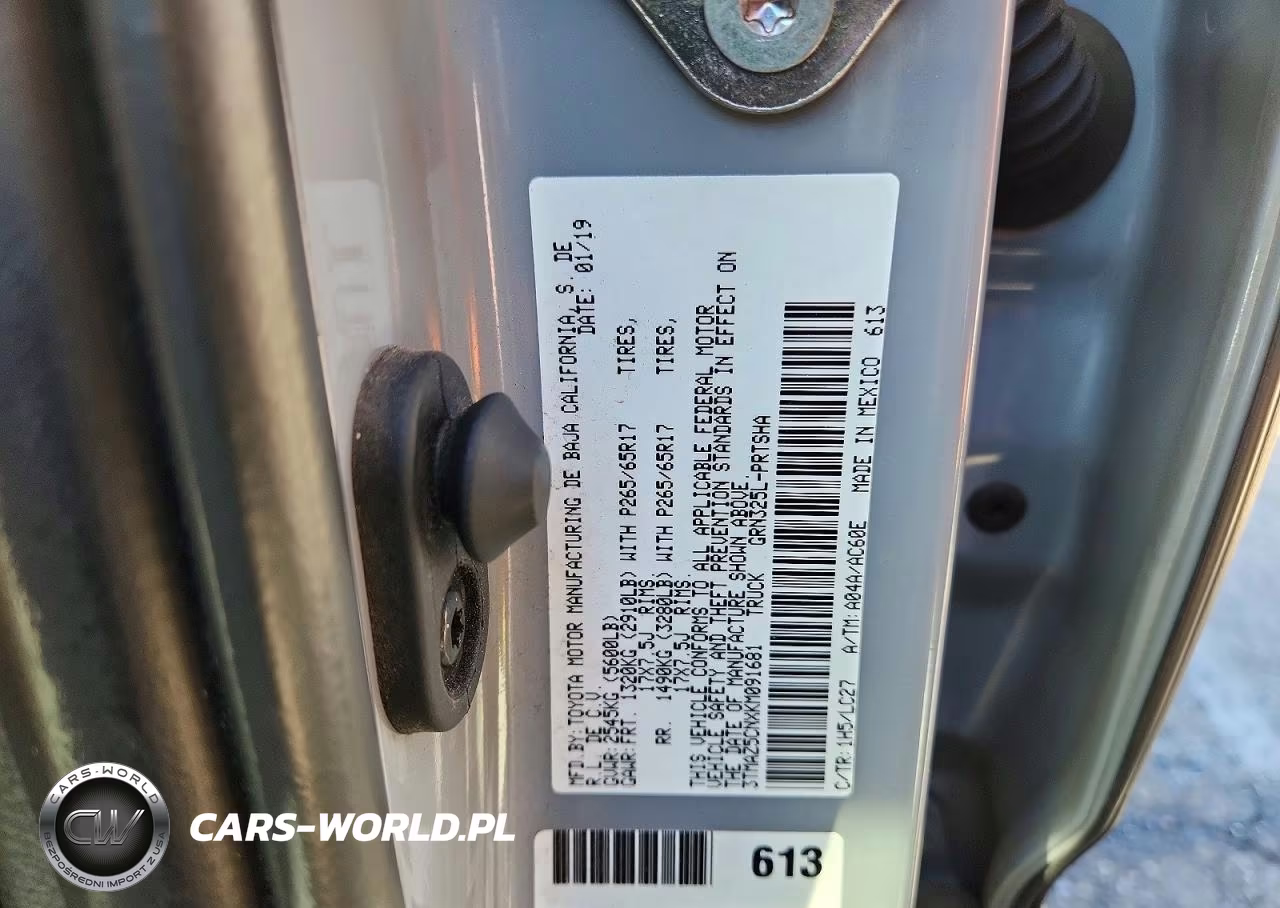 2019 Toyota Tacoma Trd Sport VIN:3TMAZ5CNXKM091681 - 12