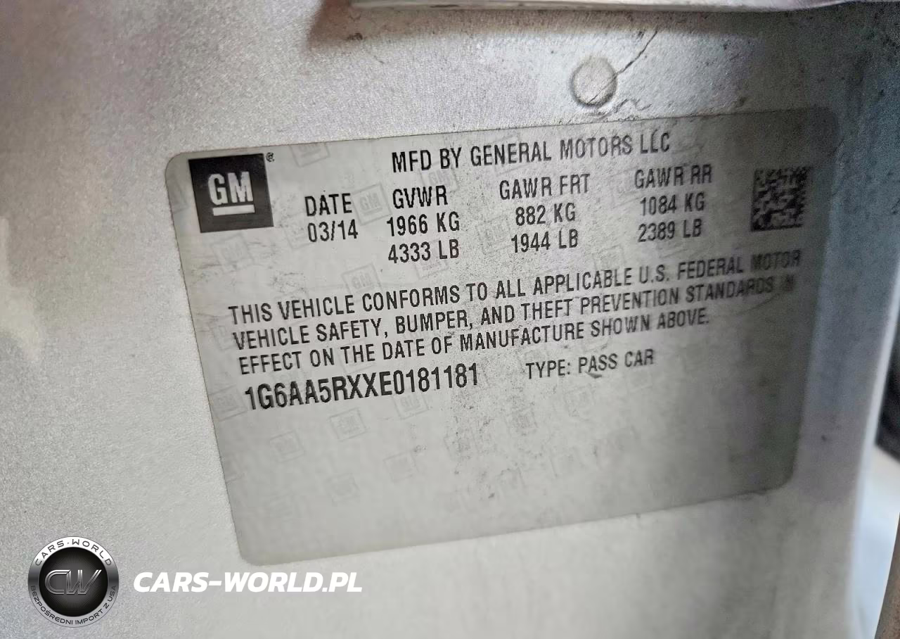 2014 Cadillac Ats VIN:1G6AA5RXXE0181181 - 12