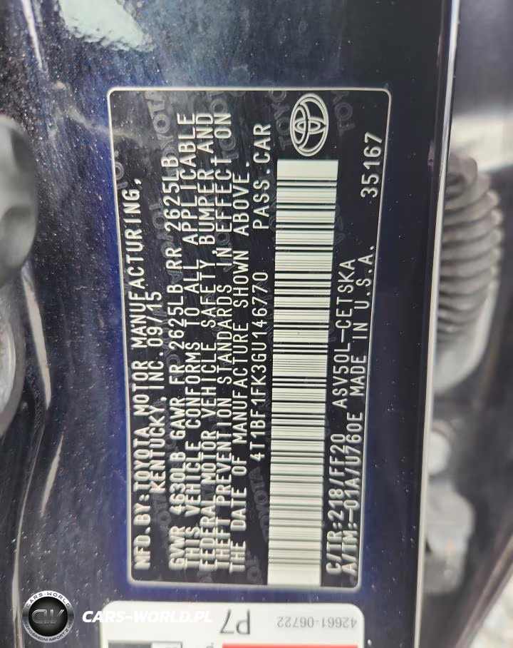 2016 Toyota Camry Se VIN:4T1BF1FK3GU146770 - 12