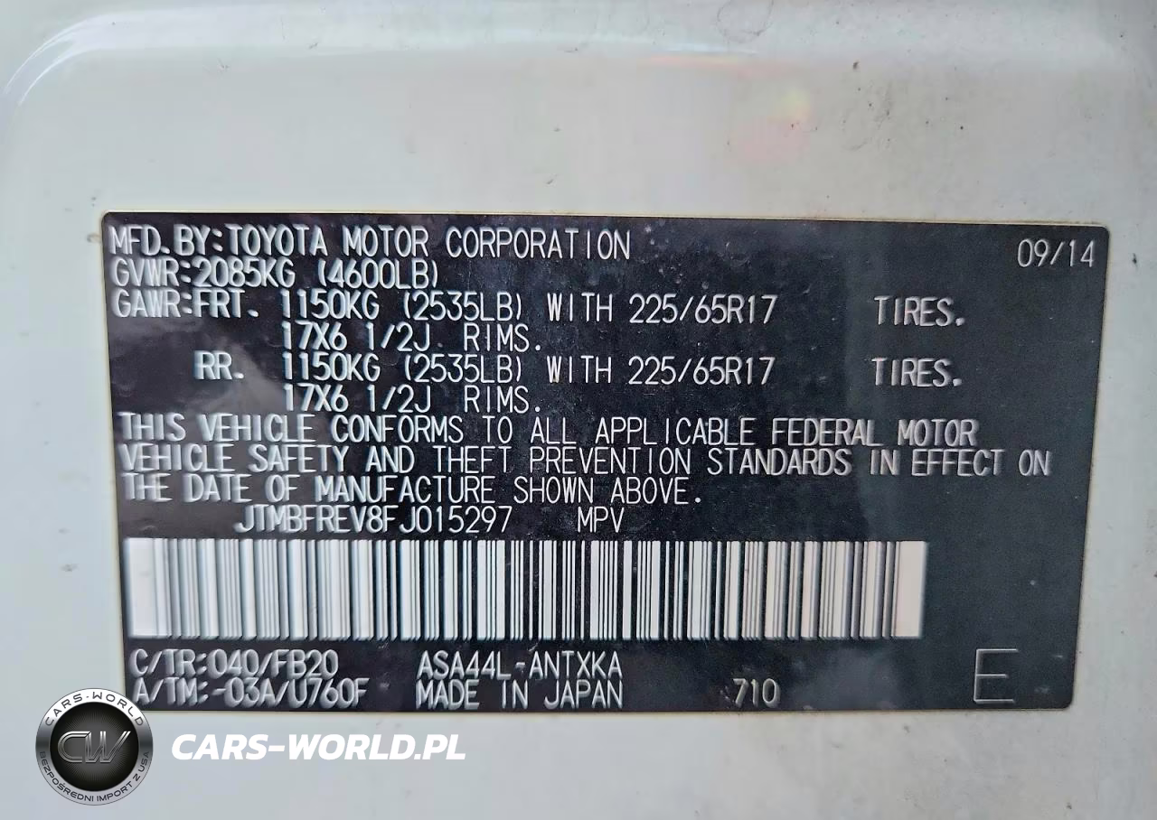 2015 Toyota Rav4 Le VIN:JTMBFREV8FJ015297 - 13