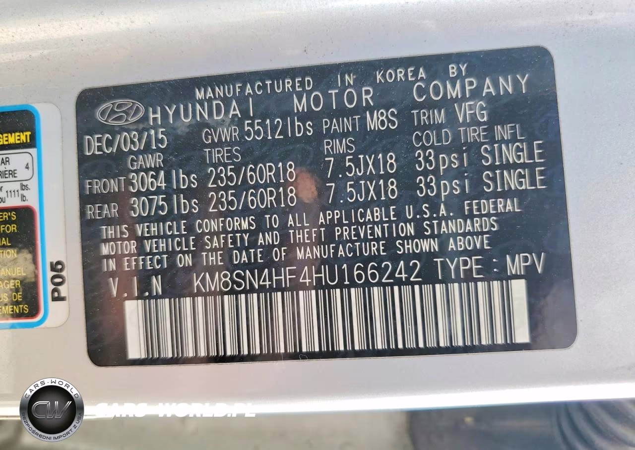 2017 Hyundai Santa Fe Limited VIN:KM8SN4HF4HU166242 - 13