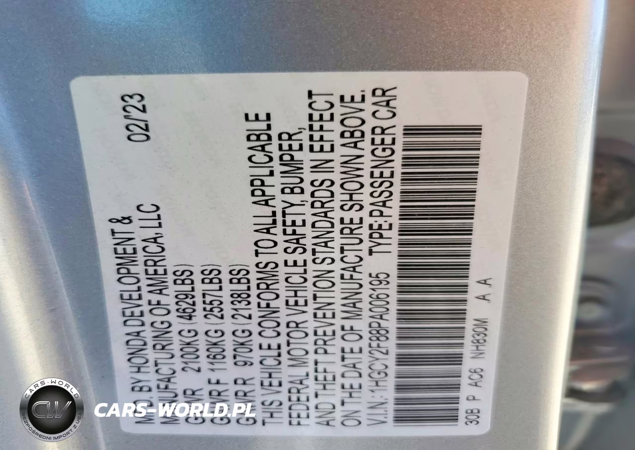 2023 Honda Accord Touring Hybrid VIN:1HGCY2F88PA006195 - 13