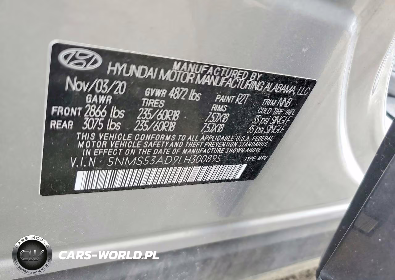 2020 Hyundai Santa Fe Limited VIN:5NMS53AD9LH300895 - 12