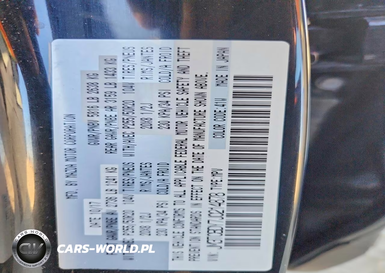 2018 Mazda Cx-9 Grand Touring VIN:JM3TCBDY7J0214878 - 14