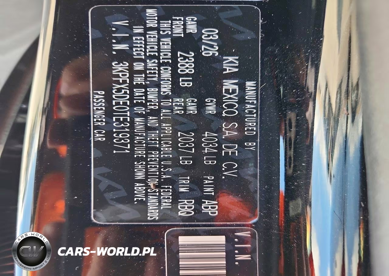 2026 Kia K4 Ex VIN:3KPFX5DE0TE319371 - 13