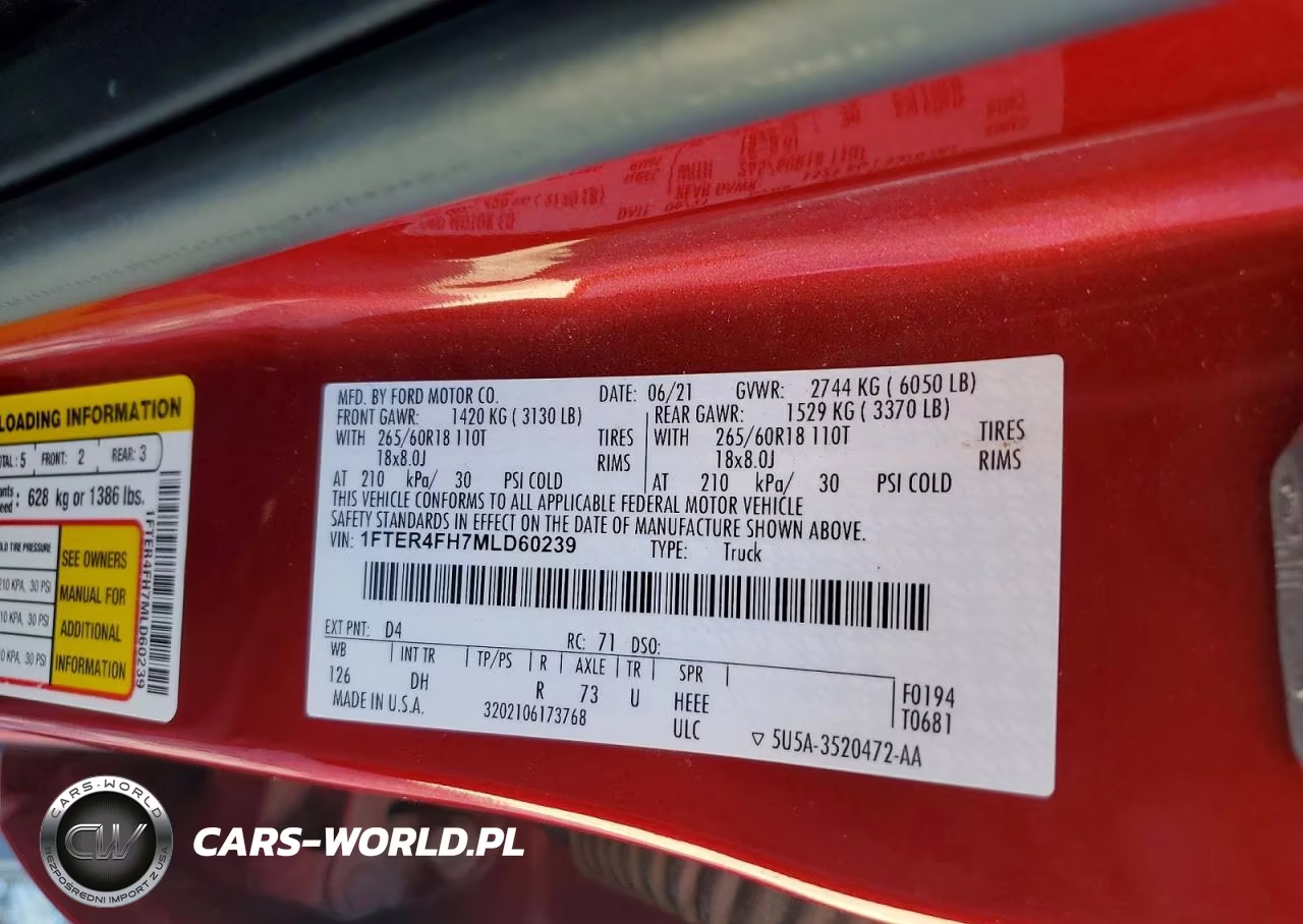 2021 Ford Ranger Xl VIN:1FTER4FH7MLD60239 - 12