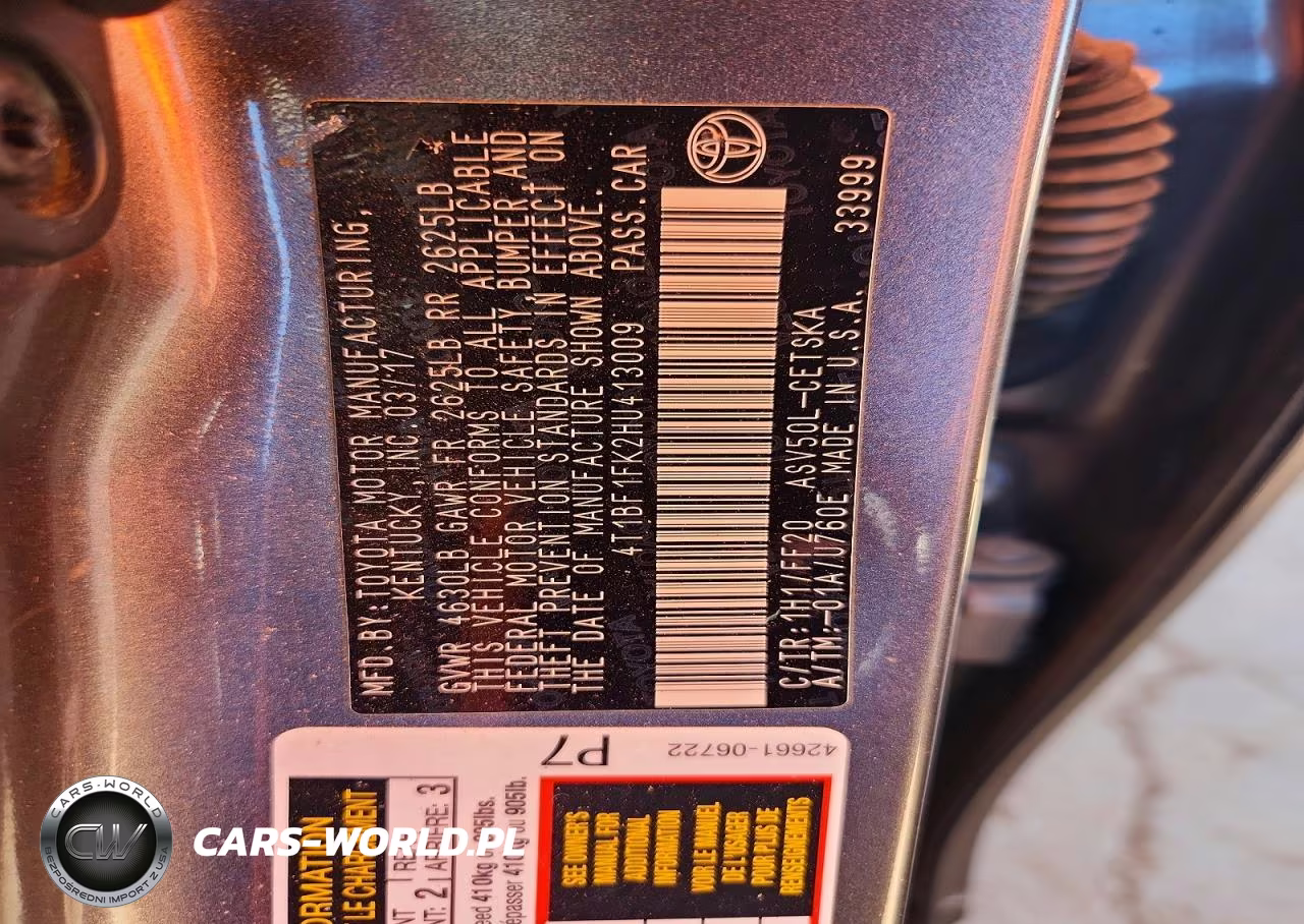 2017 Toyota Camry Se VIN:4T1BF1FK2HU413009 - 12